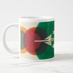 Retro-Weltraum-Reiseposter - Grand Tour Sonnensyst Jumbo-Tasse