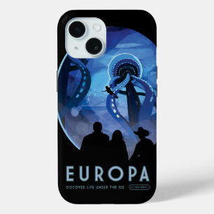 Retro-Weltraum-Reiseposter - Jupiters Mond Europa. Case-Mate iPhone Hülle