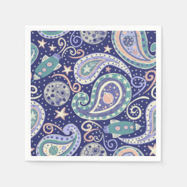 Retro-Weltraumgalaxie-Design Serviette
