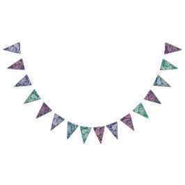 Retro-Weltraumgalaxie-Design Wimpelkette