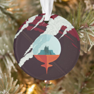 Retro-Weltraumplakat-Cassini-Mission zu Saturn Ornament