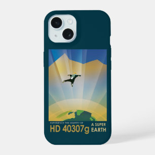 Retro Weltraumplakat - Die Schwerkraft einer Super iPhone 15 Hülle