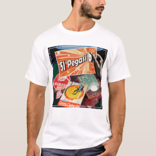 Retro-Weltraumplakat-Exoplanetenentdeckung 51 Pega T-Shirt