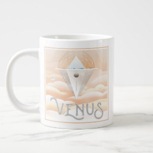 Retro-Weltraumplakat-Sternwarte im Sonnensystem Jumbo-Tasse