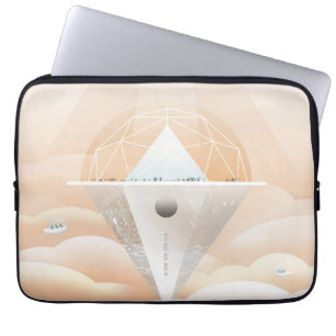Retro-Weltraumplakat-Sternwarte im Sonnensystem Laptopschutzhülle