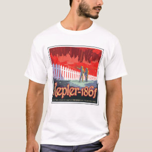 Retro-Weltraumplakat von Kepler-186f. T-Shirt