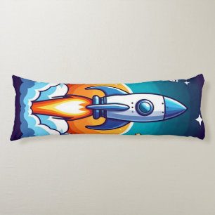 Retro, Weltraumrakete Seitenschläferkissen