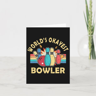 Retro Welt's schickste Bowler Männer Frauen Bowlin Karte