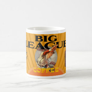 RETRO-WERBUNG GROSSER LEAGUE-KAFFEE KAFFEETASSE
