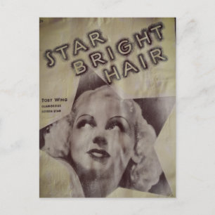 Retro-Werbung Stern Helle Haare Postkarte
