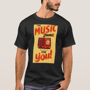 Retro-Werbung Unterschreiben Vintage Musik Alte Sc T-Shirt