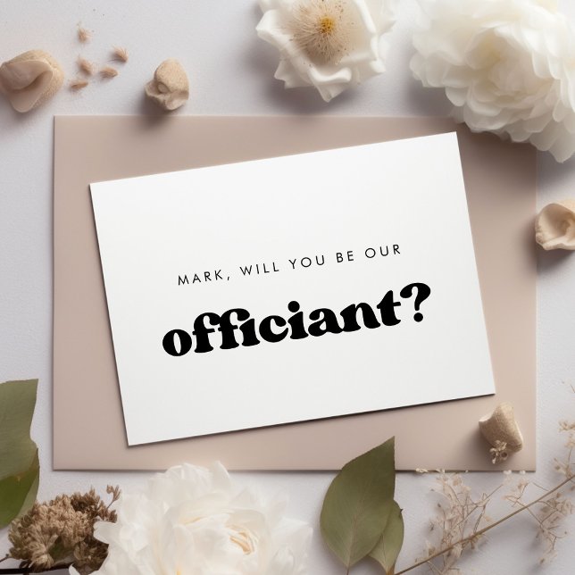 Retro Werden Sie unsere offizielle Angebotskarte Einladung (Von Creator hochgeladen)