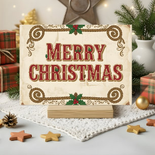 Retro Western Frohe Weihnachten