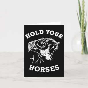 Retro Western Girl Hold Your Horseback Ridi Karte