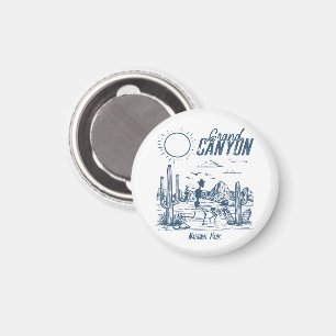 Retro Western Grand Canyon National Park Tal  Magnet