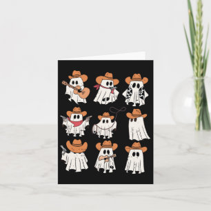 Retro Western Halloween Cowboy Ghost Collage Spook Karte