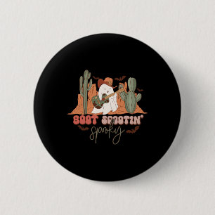 Retro Western Halloween Niedlich Ghost Fun Boot Sc Button