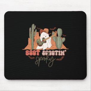 Retro Western Halloween Niedlich Ghost Funny Boot  Mousepad
