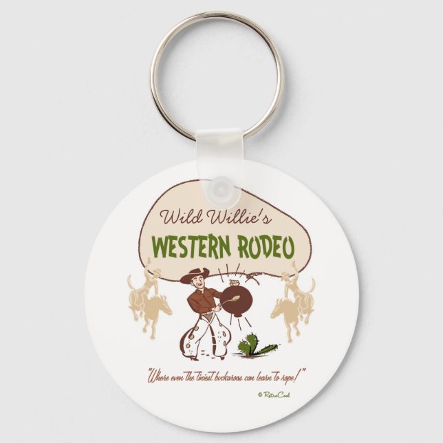 Retro 'Western Rodeo' Schlüsselanhänger (Vorderseite)
