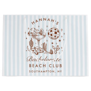 Retro Western Vintag Blue Bachelorette Große Geschenktüte