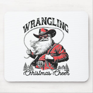 Retro Western Xmas Wrangling Weihnachtsjubiläum Sa Mousepad
