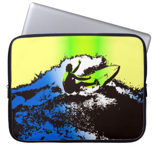 Retro Wetsuit Bag von Groovy Hawaiian Surfer 1960 Laptopschutzhülle