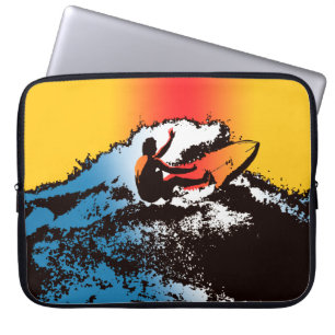 Retro Wetsuit Bag von Groovy Hawaiian Surfer 1960 Laptopschutzhülle