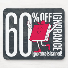 Retro Whimsical Bookish Ignorance Banned Office  Mousepad