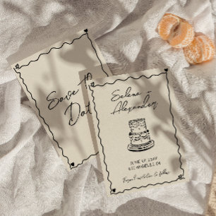 Retro Whimsical handgeschriebene Hochzeit Save The Date