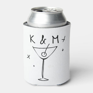 Retro Whimsical Martini Handgezeichnete individuel Dosenkühler