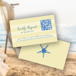 Retro-whimsische Sommer-Strand-QR-Code Online-Zusa Begleitkarte