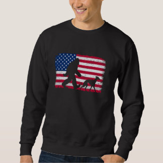 Retro Whippet Dog 4. Juli US-Flag Pat Sweatshirt