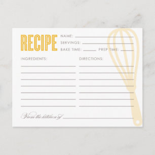 RETRO WHISK   Rezeptkarten Postkarte