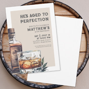 Retro-Whiskey-Geburtstagsfeier Einladung