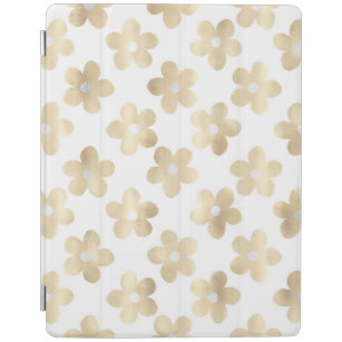 Retro White Gold Daisy Blume iPad Hülle