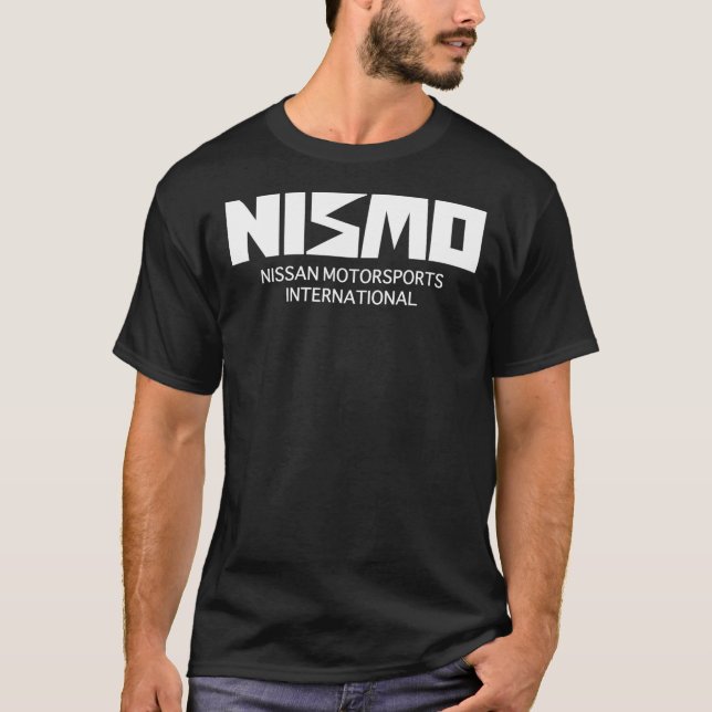 Retro White Nismo Nissan Motorsport Logo Classic T T-Shirt (Vorderseite)