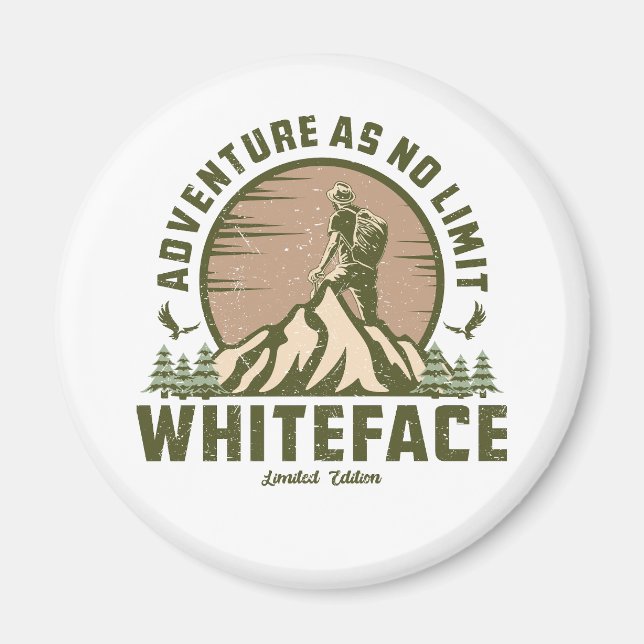 Retro Whiteface Mountain Wanderung Magnet (Vorne)