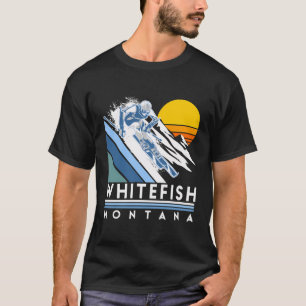 Retro Whitefish Montana Ski T-Shirt