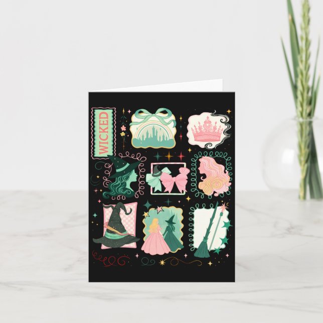 Retro Wicked Stamps Christmas Vibes Clothing Long  Karte (Vorderseite)