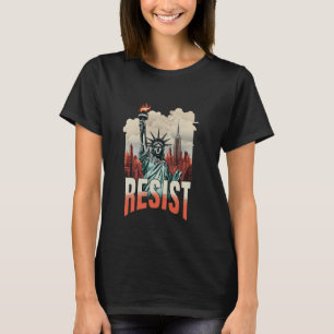 Retro Widerstand Statue der Freiheit Aktivismus Vi T-Shirt