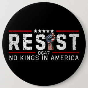 Retro Widerstehen Keine Könige In Amerika Button
