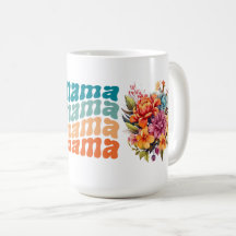 Retro-Wiederholende Mama-Blumen
