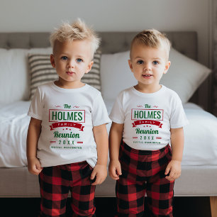 Retro-Wiedersehen-Logo für moderne Familien Baby T-shirt