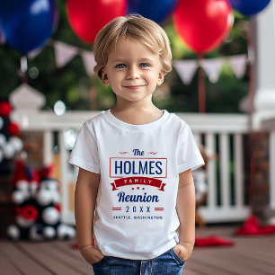 Retro-Wiedersehen-Logo für moderne Familien Baby T-shirt