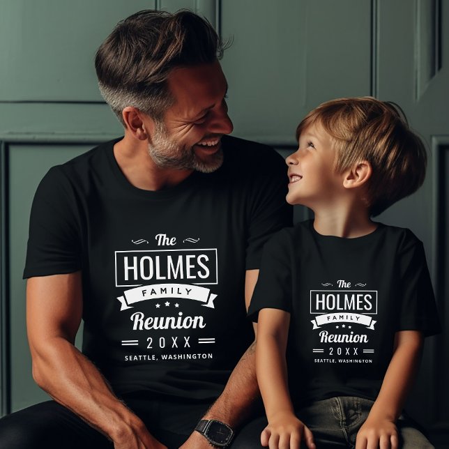 Retro-Wiedersehen-Logo für moderne Familien T-Shirt (Von Creator hochgeladen)