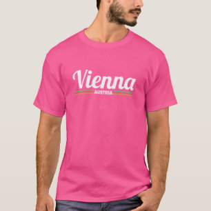 Retro Wien Österreich Geschenk Vintageravel Urlaub T-Shirt
