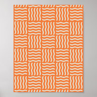Retro Wiggle Noodle Pattern Poster - Lebhafter Abs