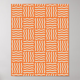 Retro Wiggle Noodle Pattern Poster - Lebhafter Abs