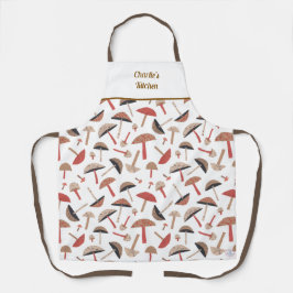 Retro Wild Mushrooms Niedlich Whimsical Botanical Schürze