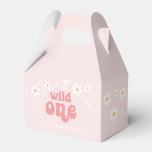 Retro Wild One Pink Gänseblümchen Geschenkbox Geschenkschachtel